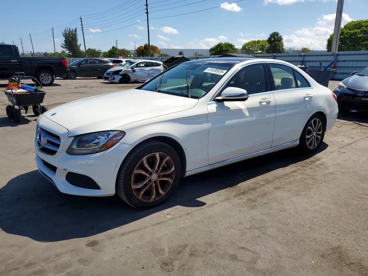 2017 Mercedes-Benz C-Class VIN 55SWF4JBXHU201125 COPART salvage auction — Stripped, FL - CERTIFICATE OF TITLE, sold $1,050 on 2026-07-01 (photo 1)