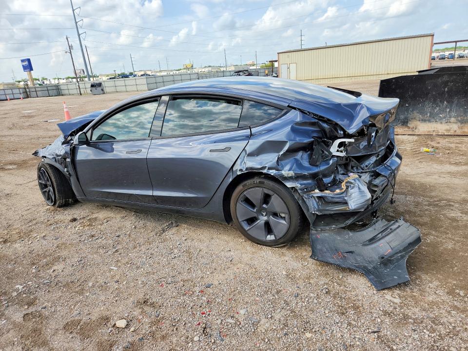 2022 Tesla Model 3 VIN 5YJ3E1EB2NF269656 COPART salvage auction — FRONT END, Tx - Salvage Vehicle Title, sold $30 on 2026-07-29 (photo 2)
