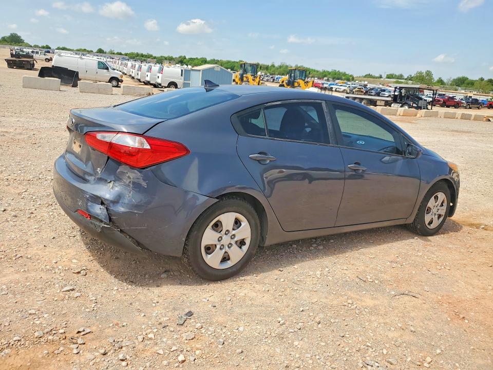 2016 Kia Forte VIN KNAFK4A62G5496380 COPART salvage auction — REAR END, Ok - Cert Of Title-Salvage, sold $1,150 on 2026-07-16 (photo 3)