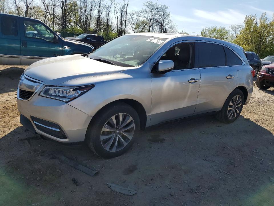 2015 Acura Mdx VIN 5FRYD4H66FB005252 COPART salvage auction — REAR END, Md - Cert Of Salvage > 75% Damage, sold $2,650 on 2026-07-02 (photo 1)