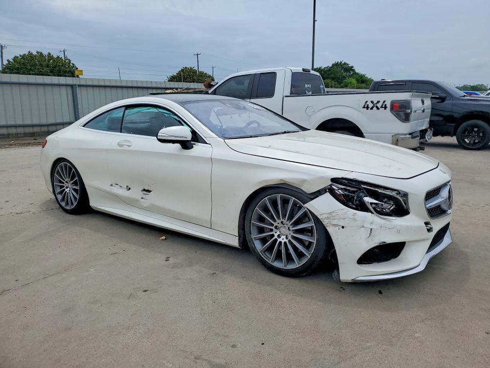 2015 Mercedes-benz S-klasse VIN WDDXJ8FB5FA010566 COPART salvage auction — FRONT END, Tx - Salvage Vehicle Title, sold $13,900 on 2026-07-09 (photo 4)