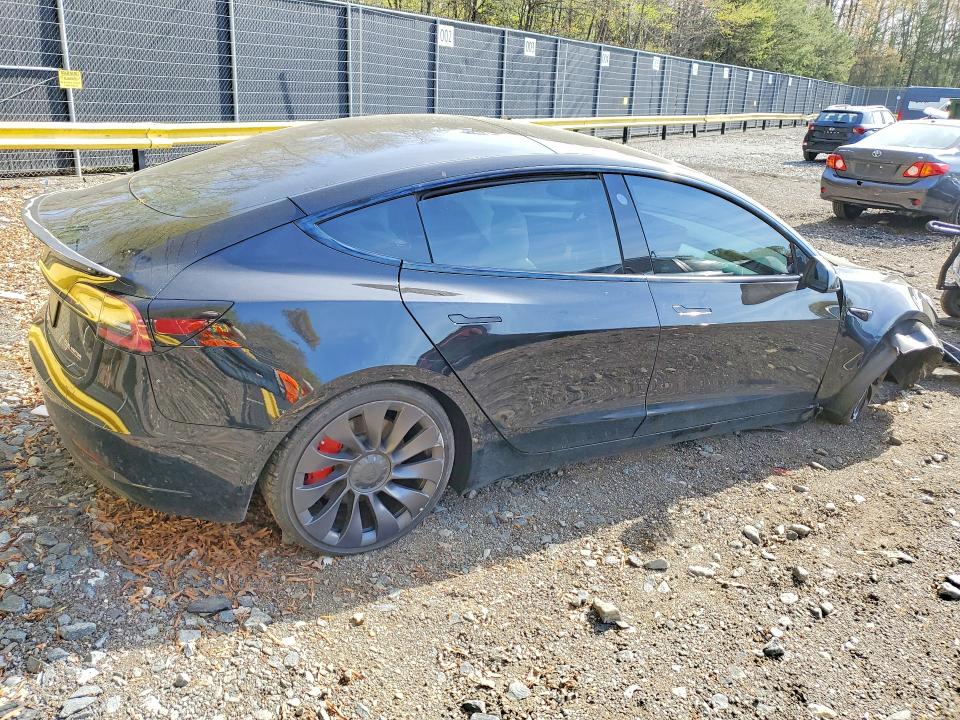 2021 Tesla Model 3 VIN 5YJ3E1EC8MF049493 COPART salvage auction — FRONT END, Md - Cert Of Salvage < 75% Damage, sold $8,300 on 2026-07-07 (photo 3)