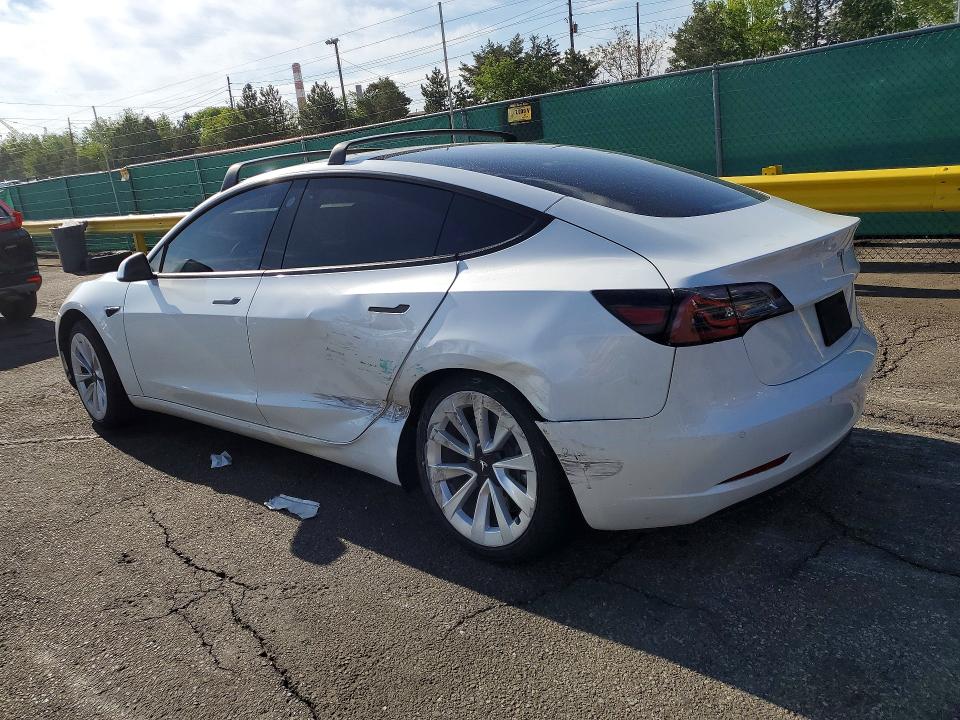 2022 Tesla Model 3 VIN 5YJ3E1EB6NF321449 COPART salvage auction — REAR END, Co - Public - Salvage Title, sold $8,000 on 2026-07-09 (photo 2)