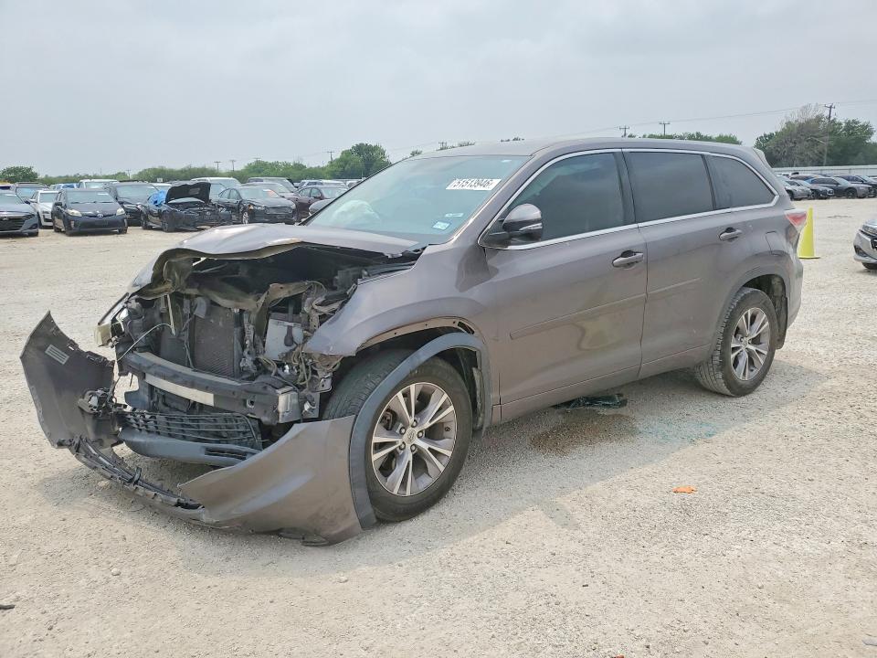 2014 Toyota VIN 5TDZKRFH0ES017002 COPART salvage auction — FRONT END, Tx - Salvage Vehicle Title, sold $3,100 on 2026-07-09 (photo 1)