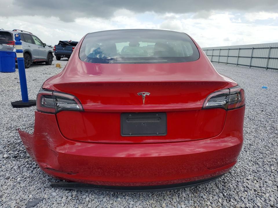 2022 Tesla Model 3 VIN 5YJ3E1EA5NF187749 COPART salvage auction — REAR END, Tx - Salvage Vehicle Title, sold $5,700 on 2026-07-13 (photo 6)