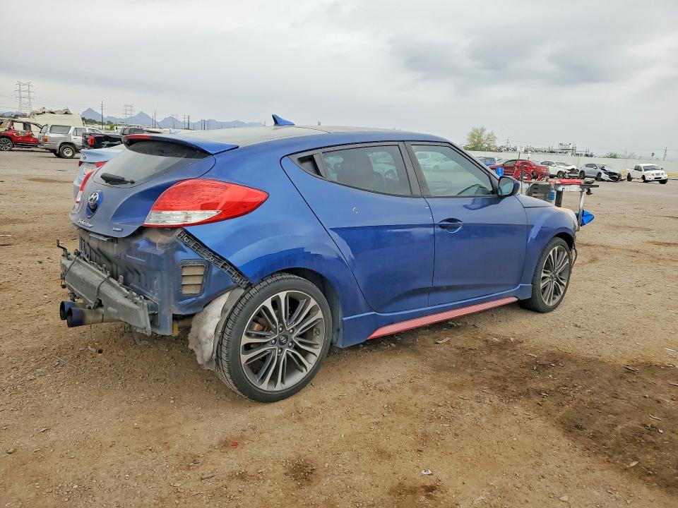 2016 Hyundai Veloster VIN KMHTC6AE8GU286163 COPART salvage auction — FRONT END, Id - Salvage Certificate Of Title, sold $2,000 on 2026-07-10 (photo 3)