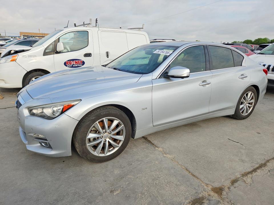 2016 Infiniti Q50 VIN JN1EV7AR5GM344264 COPART salvage auction — FRONT END, Tx - Certificate Of Title, sold $1,750 on 2026-07-06 (photo 1)