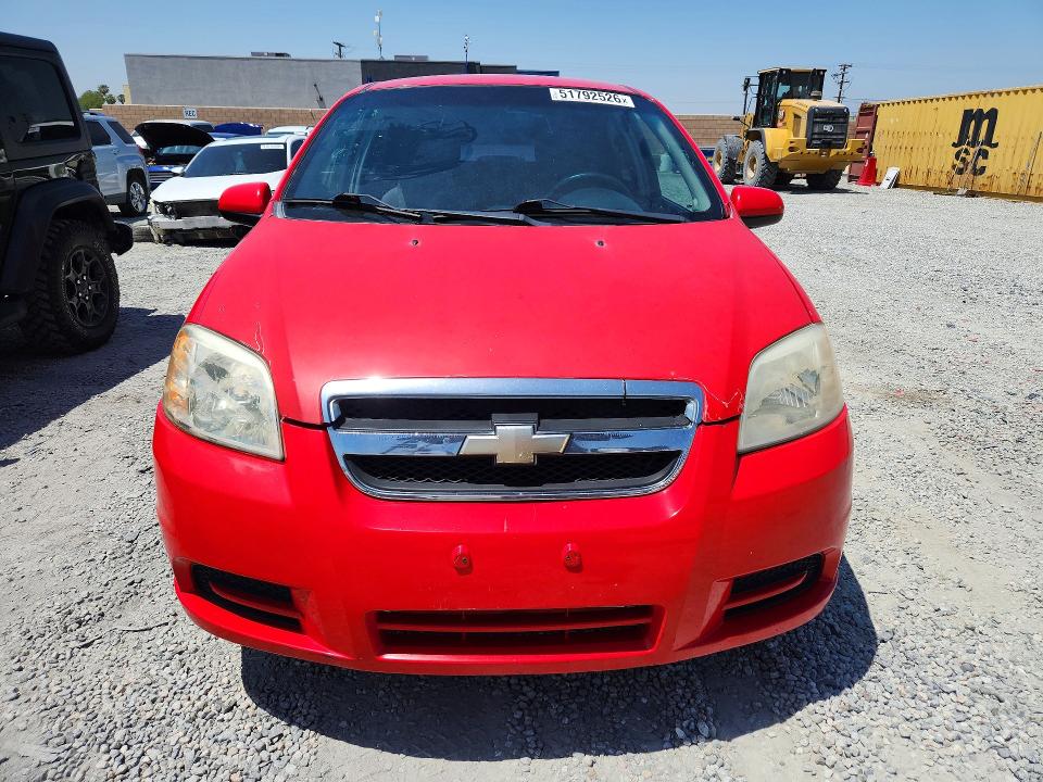 2009 Chevrolet Aveo VIN KL1TD56E39B368456 COPART salvage auction — REAR END, Ca - Non-Repairable Vehicle Cert, sold $375 on 2026-07-08 (photo 5)