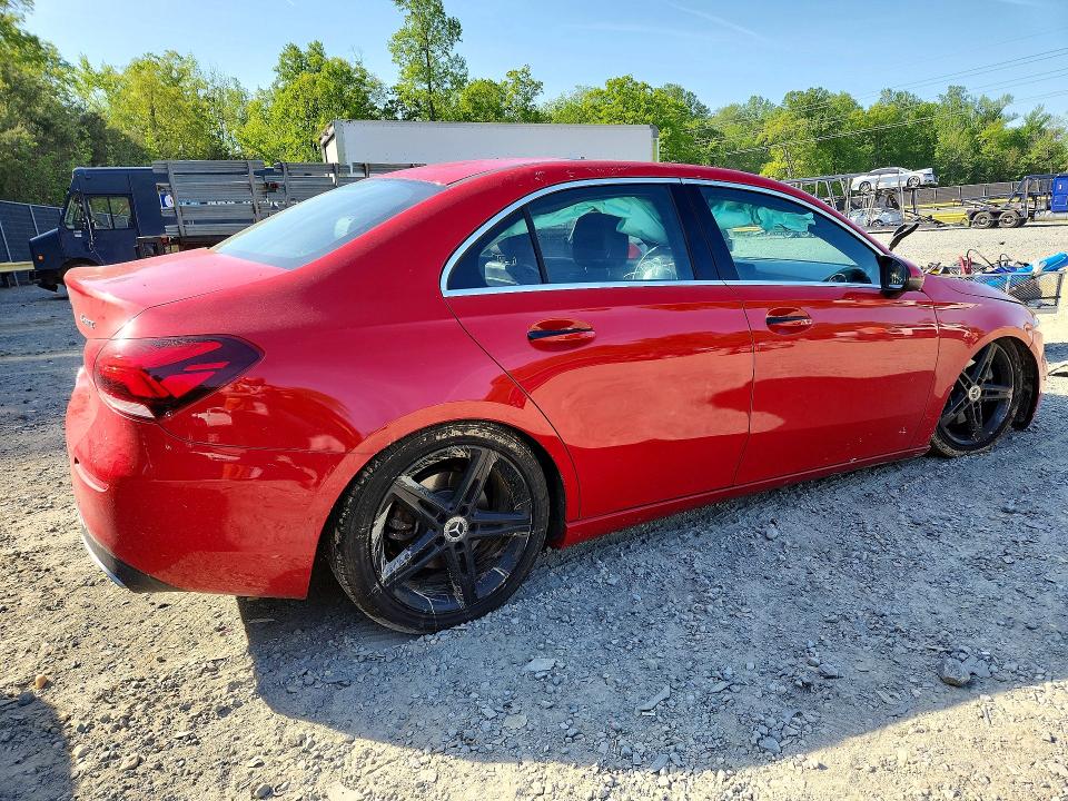 2019 Mercedes-benz A-klasse VIN WDD3G4FB9KW022478 COPART salvage auction — UNDERCARRIAGE, Md - Cert Of Salvage > 75% Damage, sold $225 on 2026-07-24 (photo 3)
