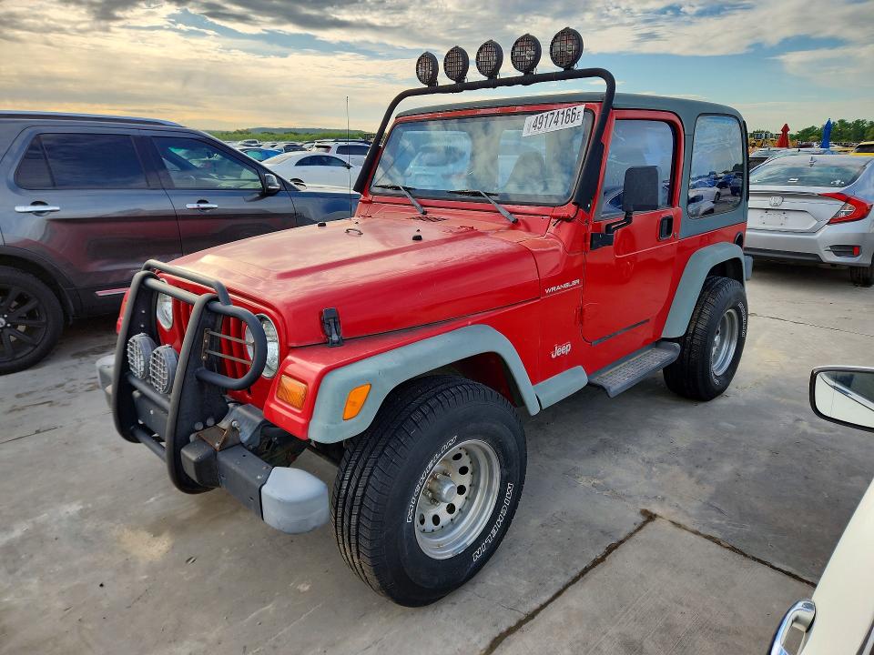 1998 Jeep Wrangler / VIN 1J4FY29P6WP783107 COPART salvage auction — NORMAL WEAR, TX - CERTIFICATE OF TITLE, sold $2,600 on 2026-07-09 (photo 1)