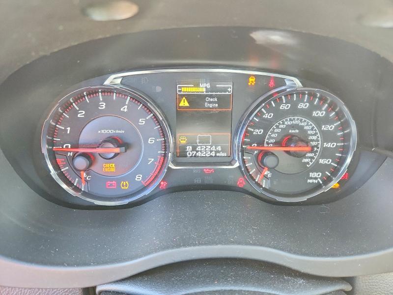 2019 Subaru Wrx VIN JF1VA1C66K9808785 COPART salvage auction — MECHANICAL, Ca - Dis/Dlr/Exp App For Dup Clean (P), sold $4,350 on 2026-07-07 (photo 9)
