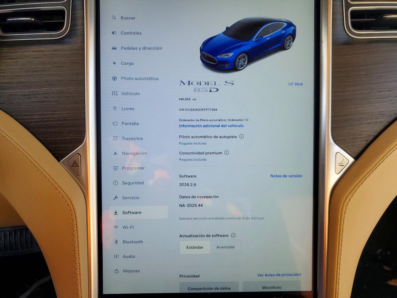 2015 Tesla Model S VIN 5YJSA1H23FFP77364 COPART salvage auction — Front End, FL - CERT OF TITLE SLVG REBUILDABLE, sold $2,100 on 2026-06-23 (photo 9)