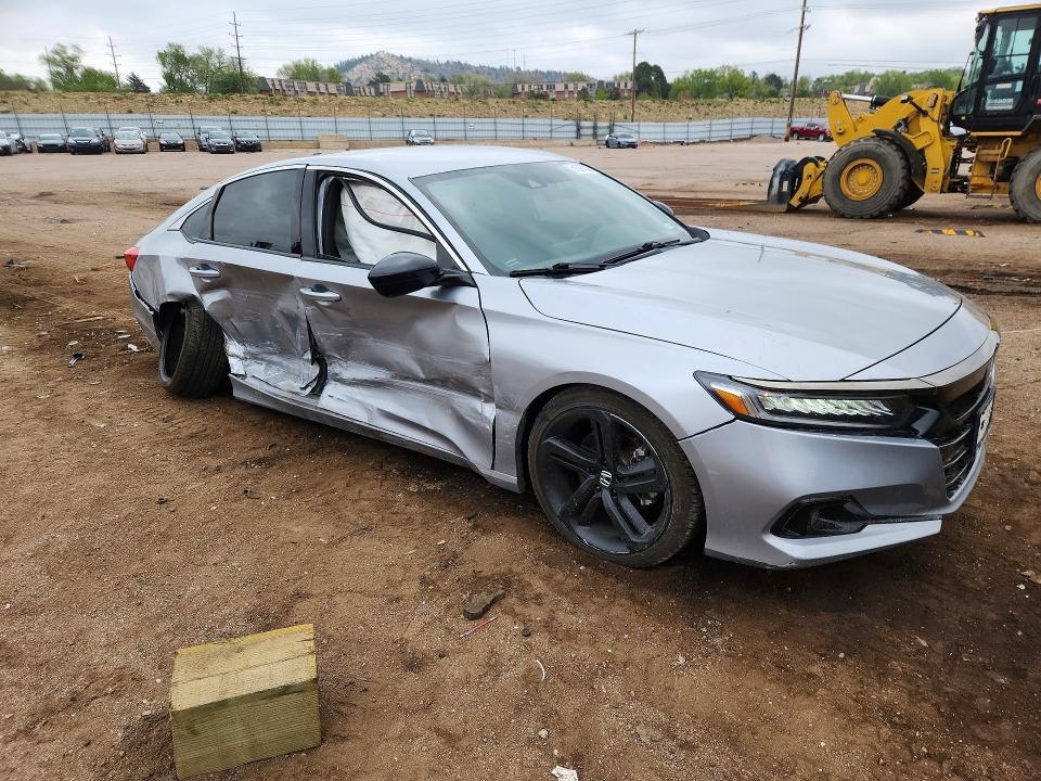 2021 Honda Accord VIN 1HGCV1F36MA085367 COPART salvage auction — SIDE, Tx - Salvage Vehicle Title, sold $4,700 on 2026-07-20 (photo 4)