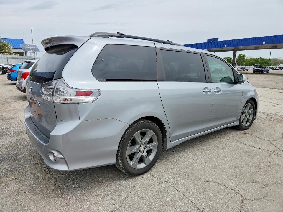 2014 Toyota Sienna VIN 5TDXK3DC6ES502773 COPART salvage auction — FRONT END, Wv - Salvage Certificate, sold $2,200 on 2026-07-13 (photo 3)