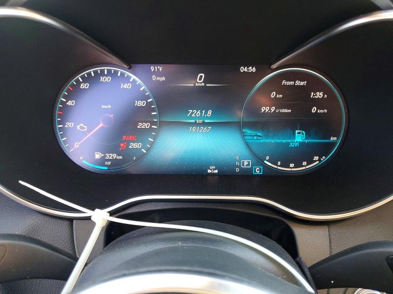 2021 Mercedes-benz C-klasse VIN W1KWF8DBXMR630571 COPART salvage auction — FRONT END, Ca - Salvage Certificate, sold $4,500 on 2026-07-09 (photo 9)