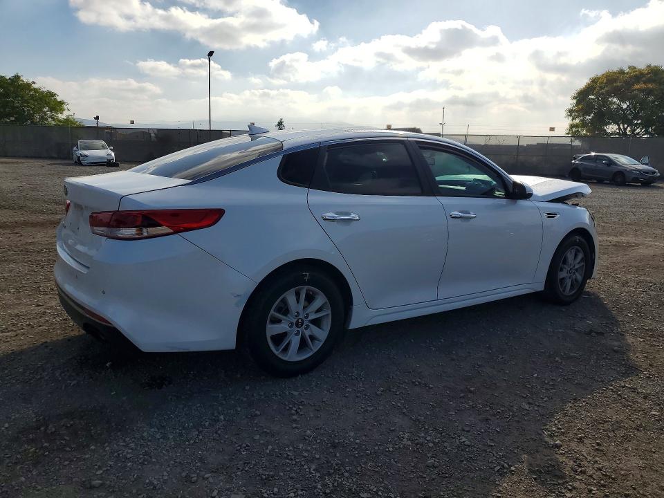 2018 Kia Optima VIN 5XXGT4L36JG206457 COPART salvage auction — FRONT END, Ca - Salvage Certificate, sold $1,300 on 2026-07-17 (photo 3)