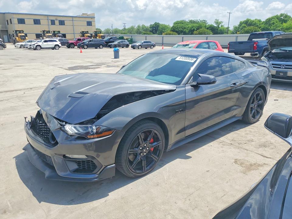 2019 Ford Mustang VIN 1FA6P8CF2K5192585 COPART salvage auction — FRONT END, TX - SALVAGE VEHICLE TITLE, sold $8,600 on 2026-07-30 (photo 1)