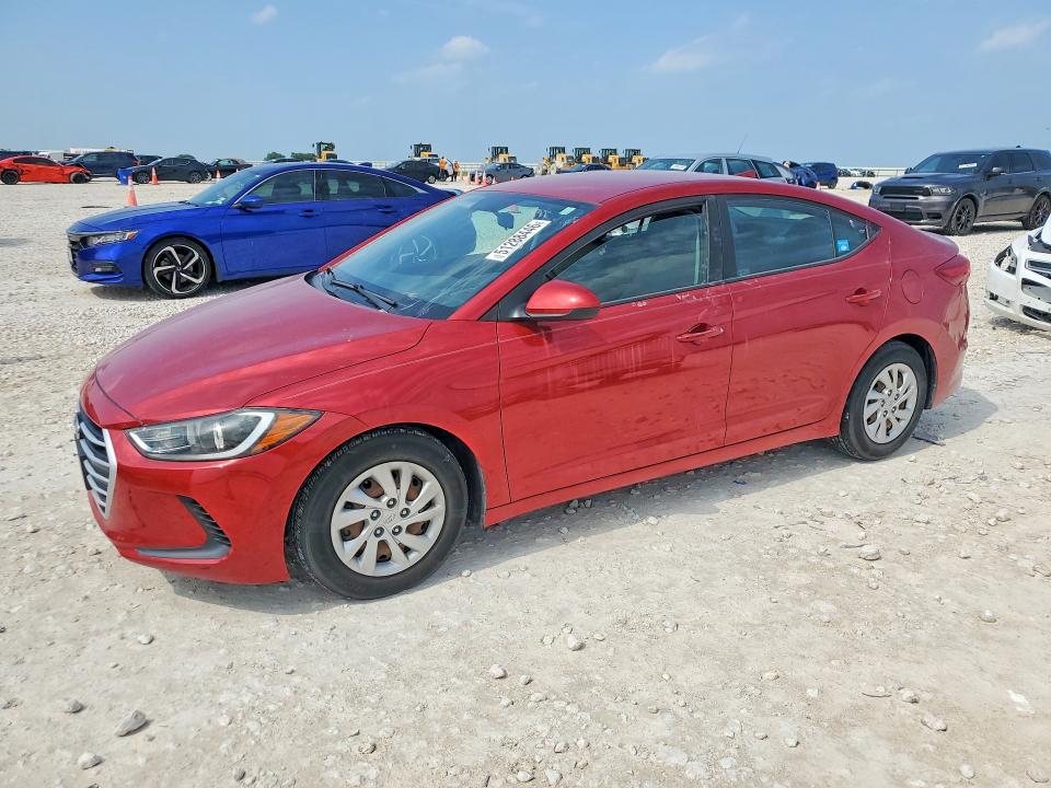 2017 Hyundai Elantra VIN 5NPD74LFXHH154007 COPART salvage auction — SIDE, Tx - Salvage Vehicle Title, sold $675 on 2026-07-30 (photo 1)