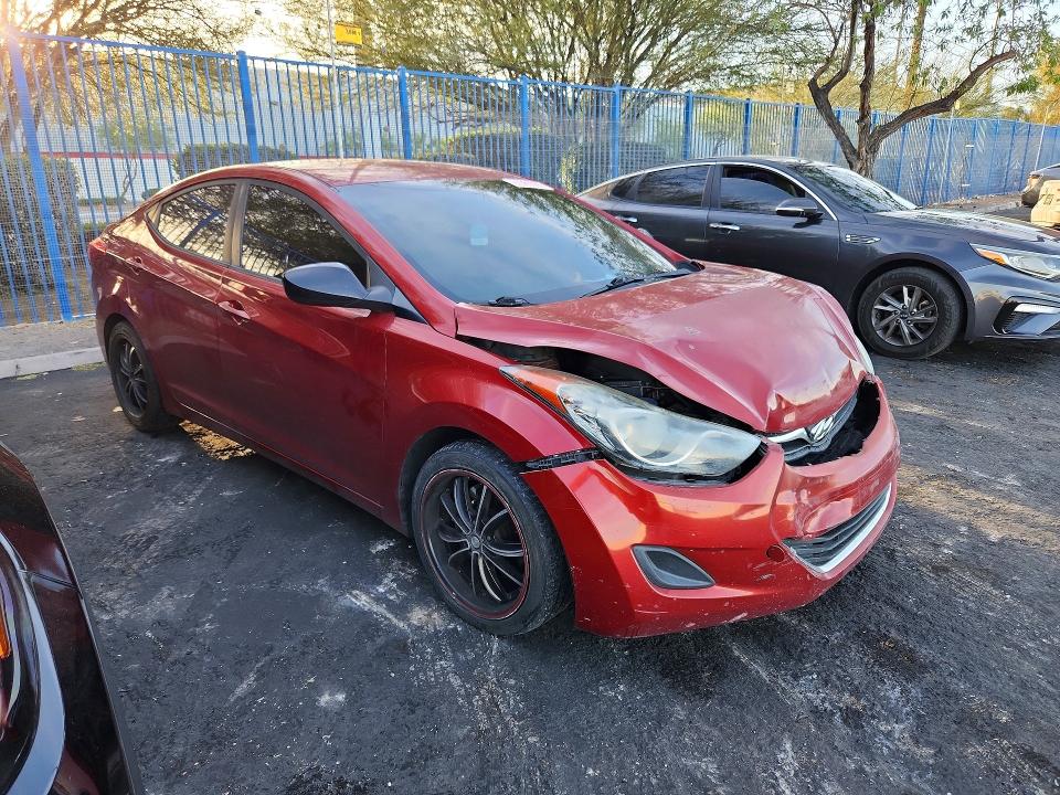 2011 Hyundai Elantra VIN KMHDH4AE0BU090916 COPART salvage auction — FRONT END, Nv - Salvage Title, sold $950 on 2026-07-02 (photo 4)