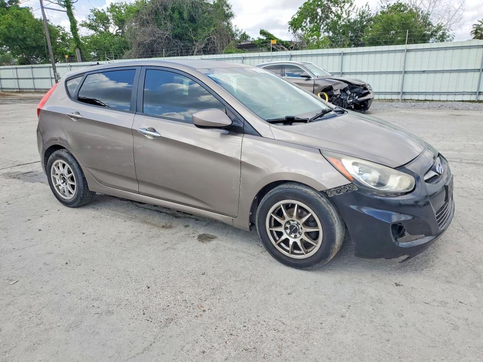 2013 Hyundai Accent VIN KMHCT5AE3DU138721 COPART salvage auction — FRONT END, TX - CERTIFICATE OF TITLE, sold $850 on 2026-07-28 (photo 4)