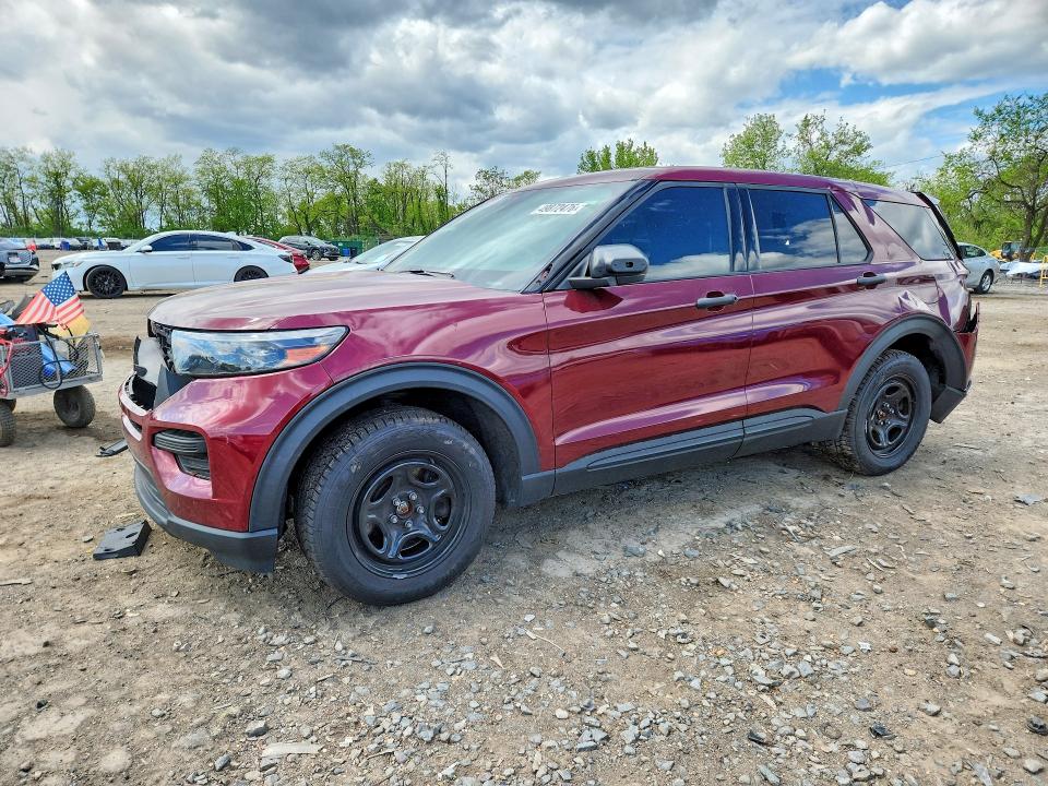 2023 Ford Explorer VIN 1FM5K8AB2PGA63340 COPART salvage auction — REAR END, Md - Certificate Of Title (P), sold $8,600 on 2026-07-02 (photo 1)