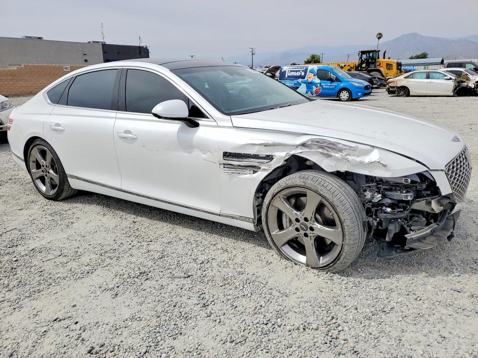 2021 Genesis G80 VIN KMTGC4SDXMU047775 COPART salvage auction — FRONT END, Ca - Salvage Certificate, sold $10,000 on 2026-07-08 (photo 4)