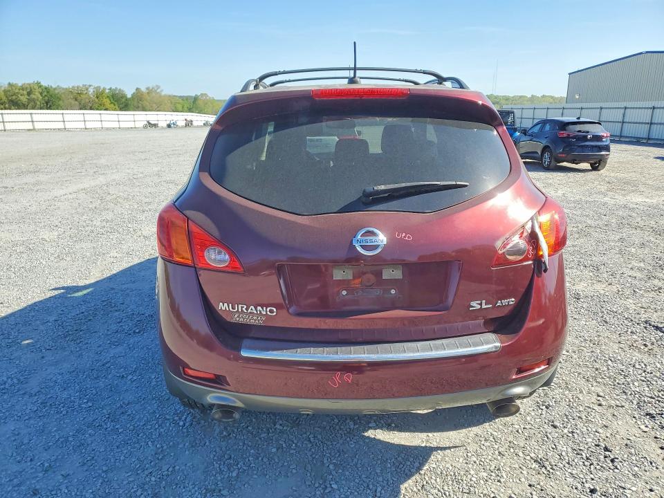 2010 Nissan Murano VIN JN8AZ1MW5AW133337 COPART salvage auction — FRONT END, NC - SALVAGE CERTIFICATE OF TITLE, sold $675 on 2026-07-22 (photo 6)