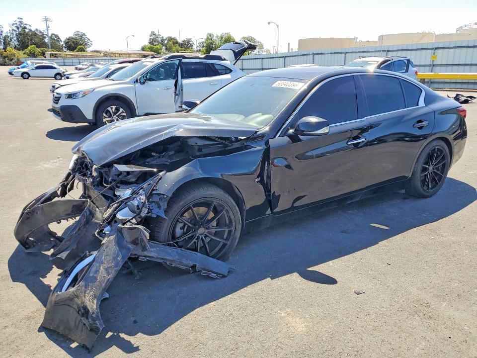 2018 Infiniti Q50 VIN JN1EV7AP3JM357519 COPART salvage auction — FRONT END, Ca - Salvage Certificate, sold $1,050 on 2026-07-06 (photo 1)