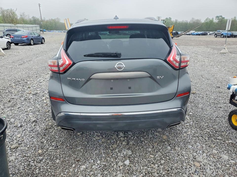 2015 Nissan Murano VIN 5N1AZ2MG9FN224114 COPART salvage auction — HAIL, Salvage Title, sold $575 on 2026-07-24 (photo 6)