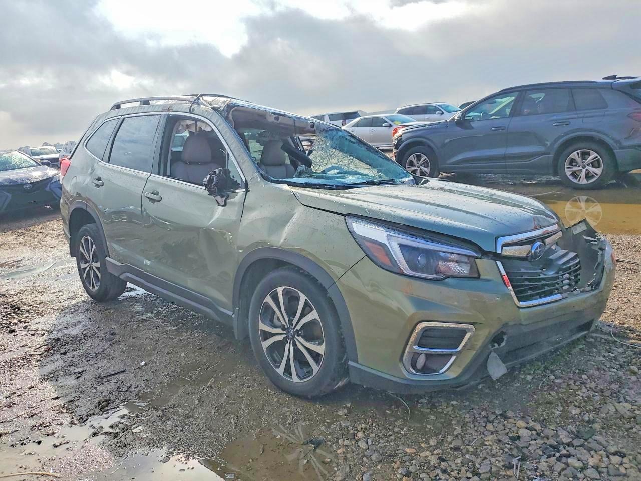 2021 Subaru Forester VIN JF2SKASC0MH459697 COPART salvage auction — Front End, TX - NONREPAIRABLE TITLE, sold $425 on 2026-07-09 (photo 4)