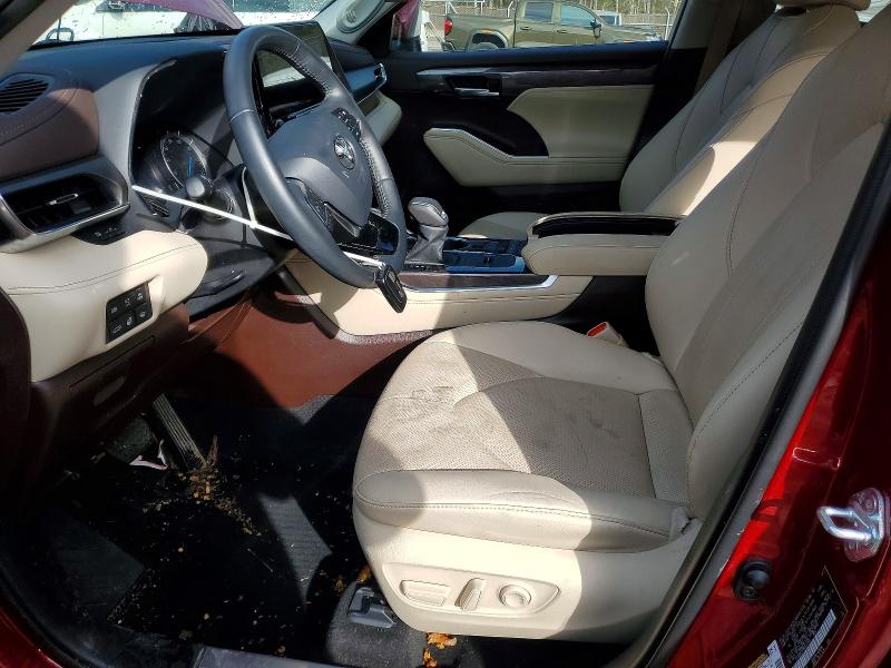 2021 Toyota Highlander VIN 5TDXBRCH1MS531189 COPART salvage auction — FRONT END, Md - Cert Of Salvage > 75% Damage, sold $4,550 on 2026-07-23 (photo 7)