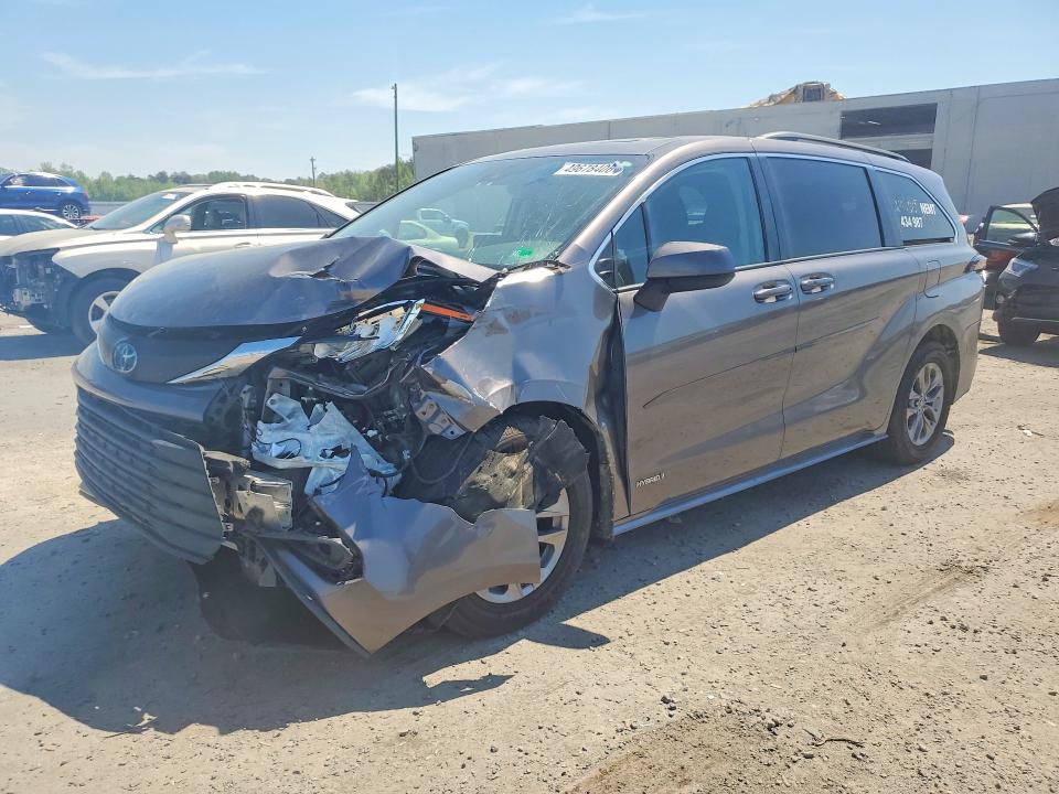 2021 Toyota Sienna VIN 5TDBSKFC6MS019865 COPART salvage auction — FRONT END, Salvage Title, sold $275 on 2026-07-29 (photo 1)