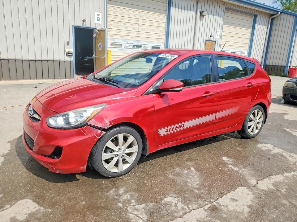 2013 Hyundai Accent VIN KMHCU5AE5DU069351 COPART salvage auction — MECHANICAL, Pa - Cert Of Title, sold $500 on 2026-07-23 (photo 1)