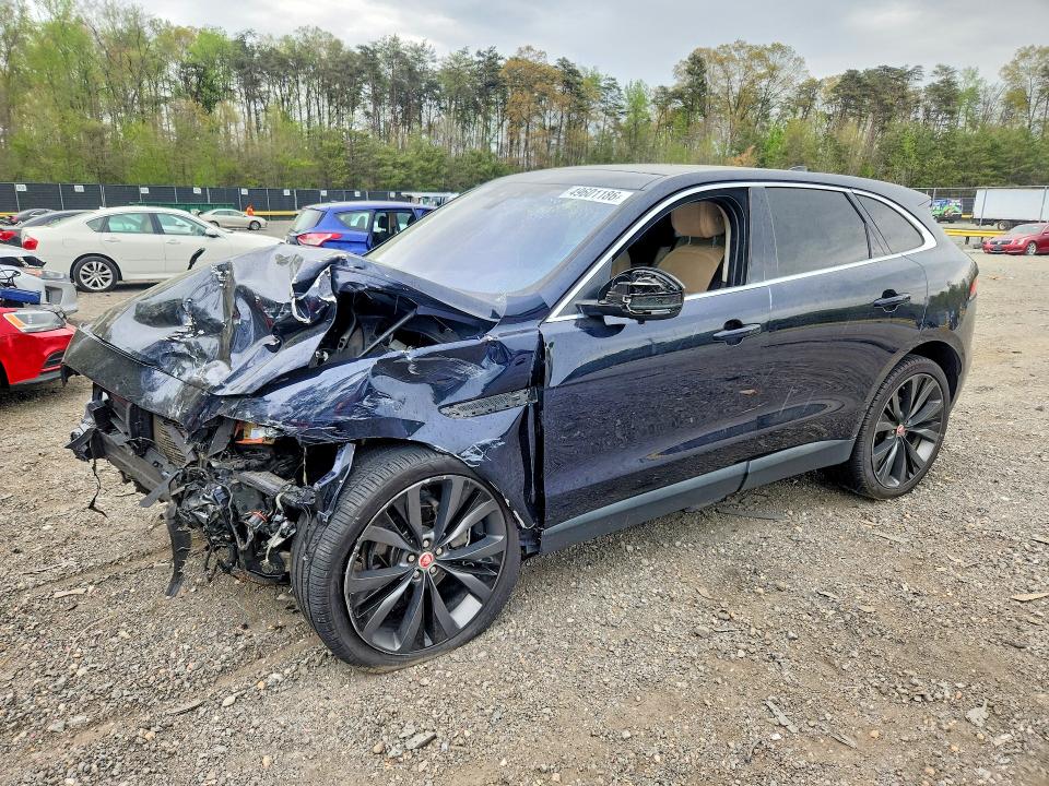 2020 Jaguar F-pace VIN SADCK2FX8LA636594 COPART salvage auction — FRONT END, Md - Cert Of Salvage > 75% Damage, sold $500 on 2026-07-28 (photo 1)