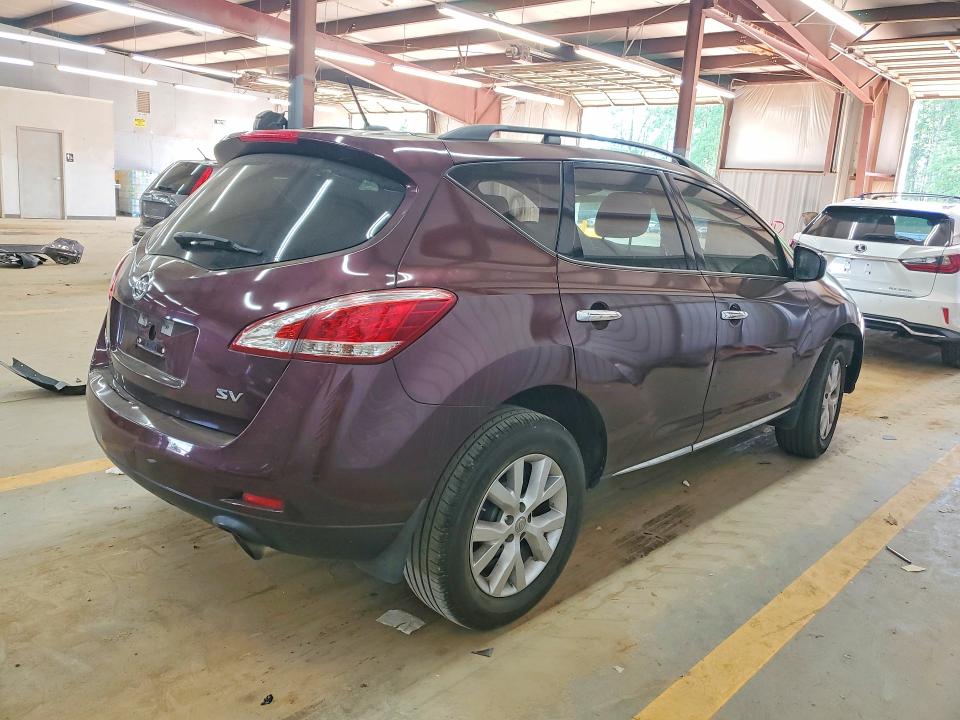2014 Nissan Murano VIN JN8AZ1MU3EW412810 COPART salvage auction — FRONT END, Nc - Salvage Certificate Of Title, sold $375 on 2026-07-08 (photo 3)