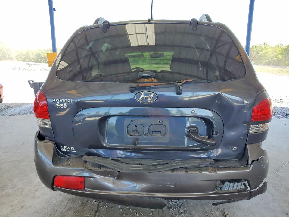 2006 Hyundai Santa fe VIN KM8SC73D06U038350 COPART salvage auction — REAR END, Wv - Salvage Certificate, sold $500 on 2026-07-09 (photo 6)