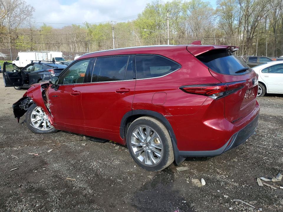 2021 Toyota Highlander VIN 5TDXBRCH1MS531189 COPART salvage auction — FRONT END, Md - Cert Of Salvage > 75% Damage, sold $4,550 on 2026-07-23 (photo 2)