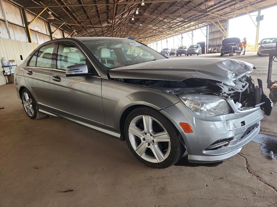 2011 Mercedes-benz C-klasse VIN WDDGF5EB1BA417022 COPART salvage auction — FRONT END, Az - Cert Of Title - Salvage, sold $500 on 2026-07-20 (photo 4)