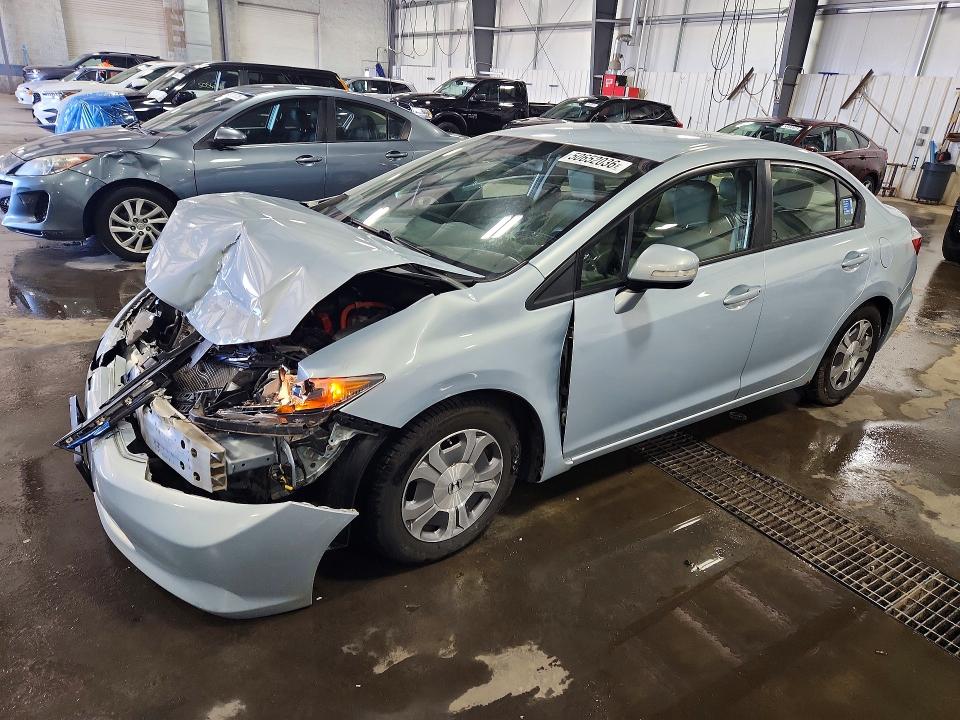 2012 Honda Civic VIN JHMFB4F2XCS003080 COPART salvage auction — FRONT END, Mn - Cert Of Title-Prior Salvage, sold $450 on 2026-07-14 (photo 1)