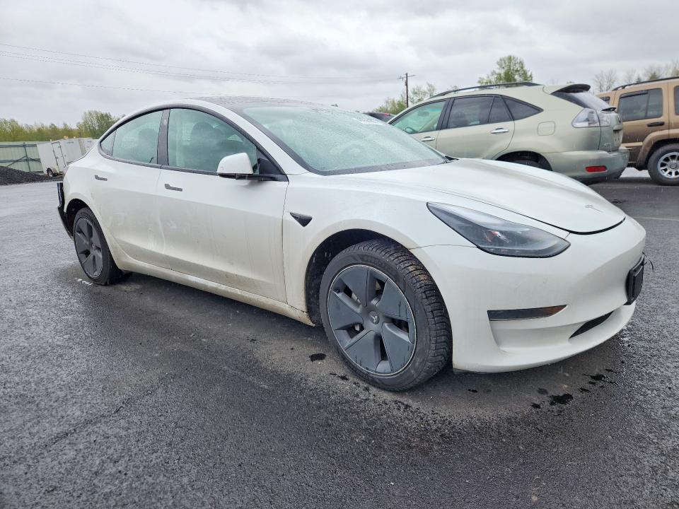 2026 Tesla Model 3 VIN 5YJ3E1EAXPF590340 COPART salvage auction — REAR END, Or - Salvage Title Certificate, sold $7,600 on 2026-07-27 (photo 4)