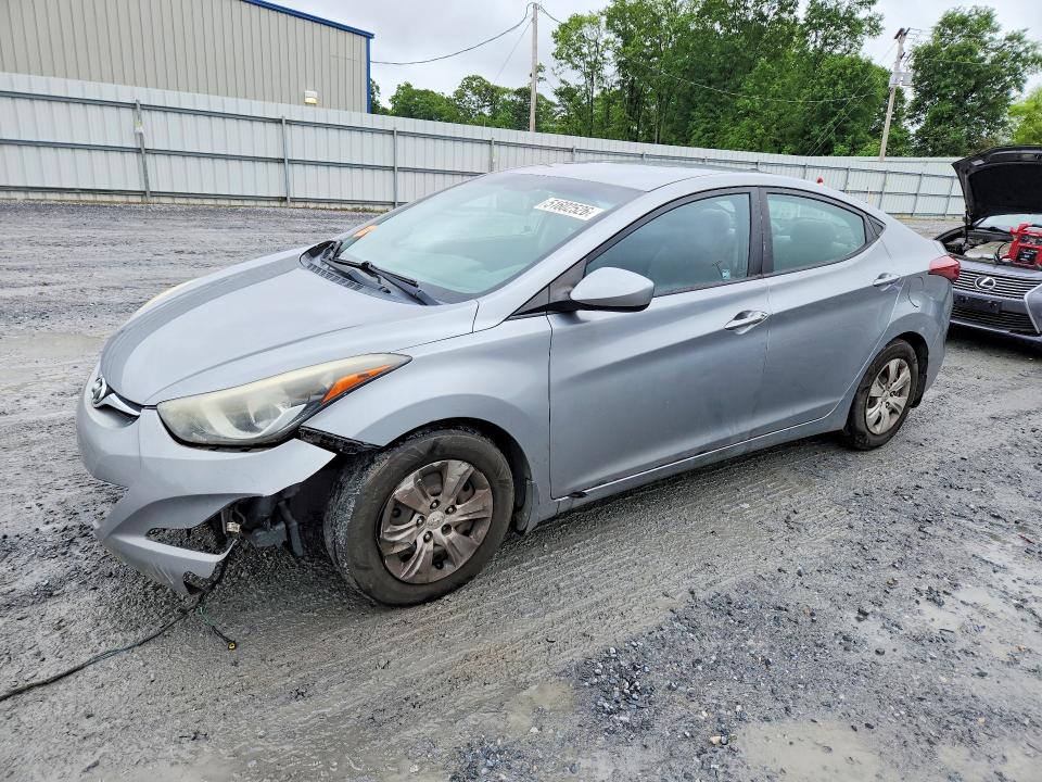 2016 Hyundai Elantra VIN KMHDH4AEXGU524962 COPART salvage auction — FRONT END, Nc - Salvage Certificate Of Title, sold $175 on 2026-07-29 (photo 1)