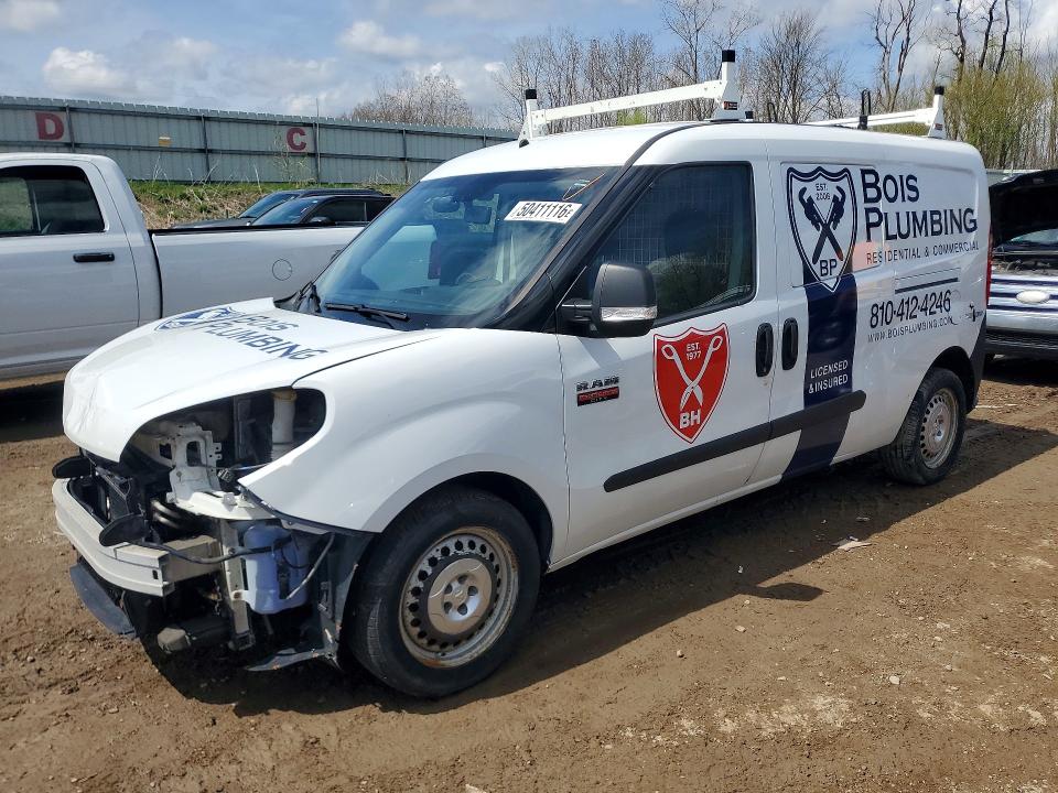 2018 Ram Promaster city VIN ZFBERFAB5J6J96811 COPART salvage auction — FRONT END, Mi - Certificate Of Title, sold $275 on 2026-07-27 (photo 1)