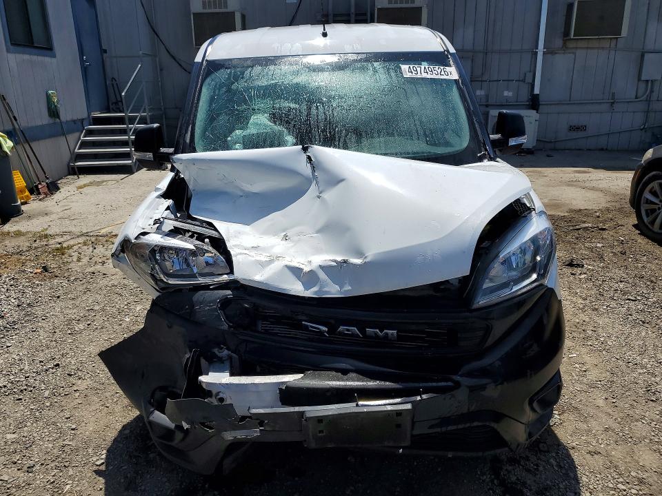 2021 Ram Promaster city VIN ZFBHRFAB2M6V75900 COPART salvage auction — FRONT END, Ca - Salvage Certificate, sold $3,150 on 2026-07-16 (photo 5)