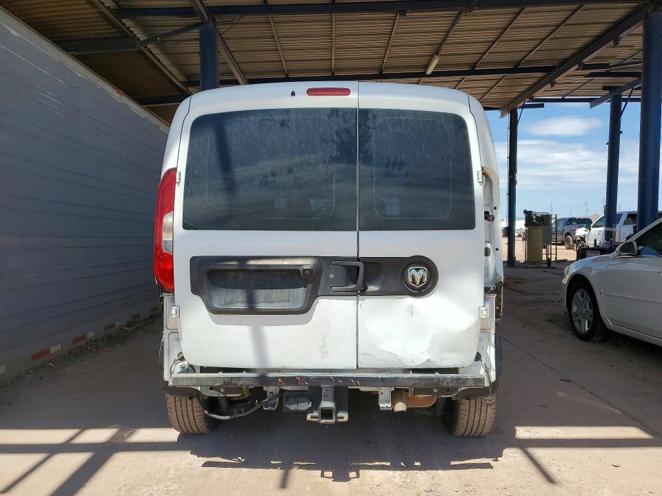 2017 Ram Promaster city VIN ZFBERFAB9H6D99665 COPART salvage auction — REAR END, Id - Salvage Certificate Of Title, sold $2,700 on 2026-08-12 (photo 6)