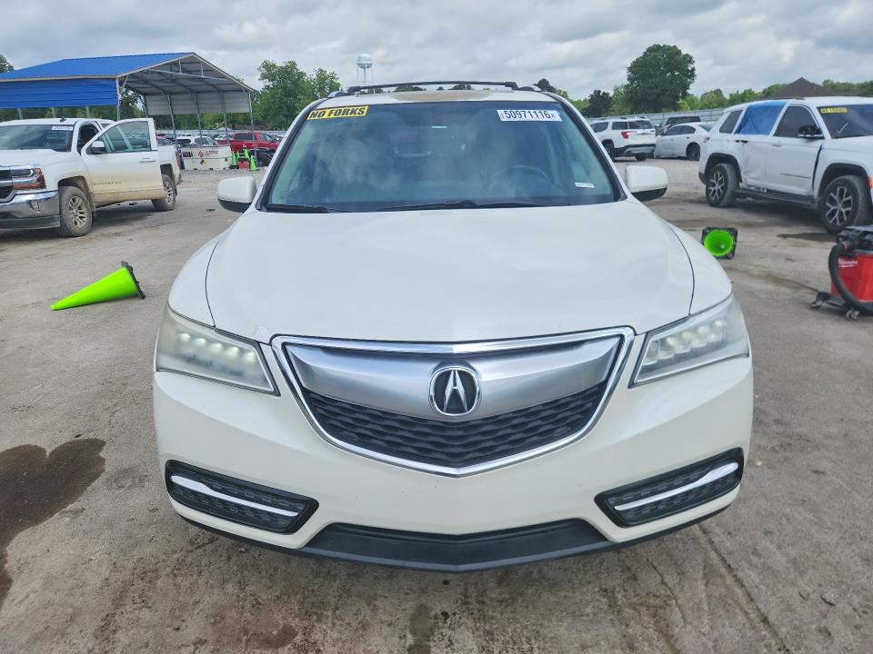 2014 Acura Mdx VIN 5FRYD3H23EB013296 COPART salvage auction — REAR END, Id - Salvage Certificate Of Title, sold $1,450 on 2026-07-10 (photo 5)