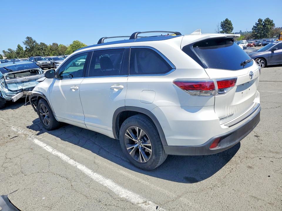 2016 Toyota Highlander VIN 5TDKKRFH3GS163656 COPART salvage auction — FRONT END, Ca - Salvage Certificate, sold $5,800 on 2026-07-06 (photo 2)