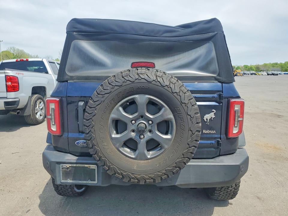 2021 Ford Bronco VIN 1FMDE5BH6MLA90841 COPART salvage auction — MINOR DENT/SCRATCHES, Wv - Salvage Certificate, sold $14,000 on 2026-07-09 (photo 6)