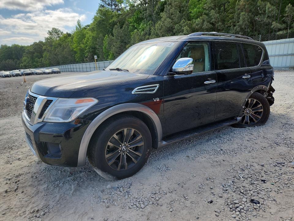 2017 Nissan Armada VIN JN8AY2NF2H9300172 COPART salvage auction — REAR END, Ga - Cert Of Title-Salvage, sold $4,050 on 2026-07-09 (photo 1)