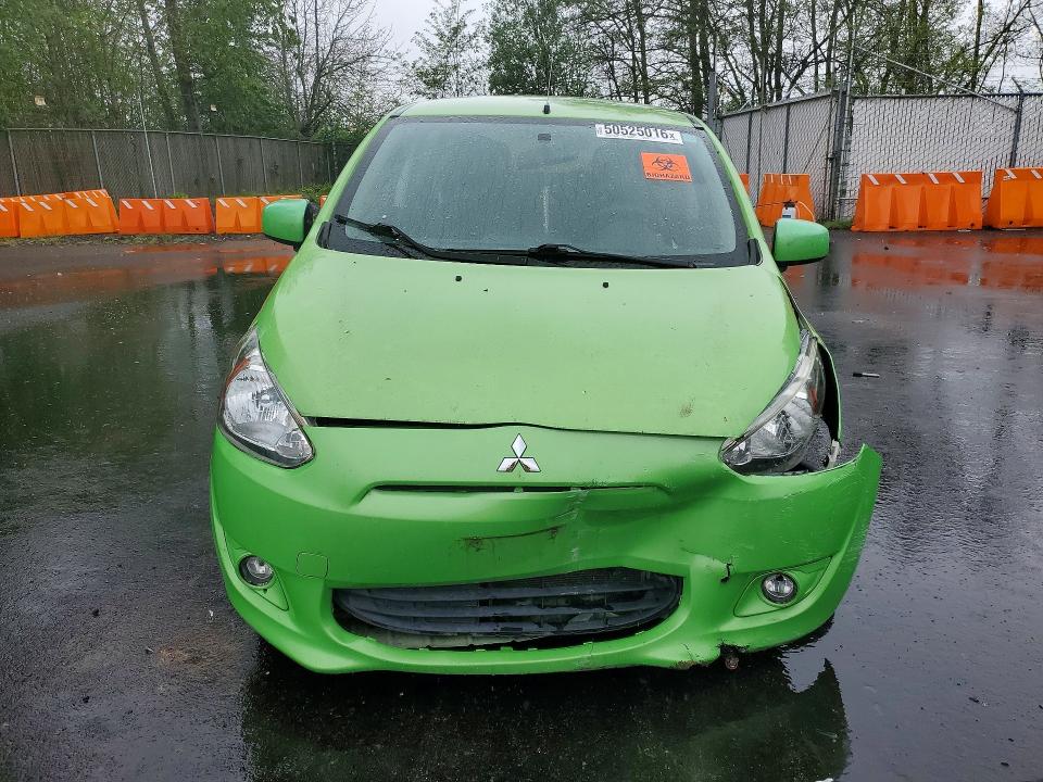 2014 Mitsubishi Mirage VIN ML32A4HJ9EH007082 COPART salvage auction — FRONT END, Or - Lien Papers Salvage, sold $500 on 2026-07-13 (photo 5)