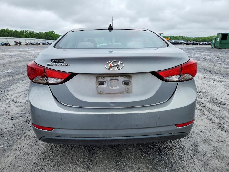 2016 Hyundai Elantra VIN KMHDH4AEXGU524962 COPART salvage auction — FRONT END, Nc - Salvage Certificate Of Title, sold $175 on 2026-07-29 (photo 6)